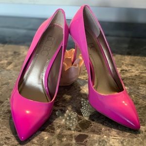 BCBG Leather Pumps in Hot Pink size 9 1/2